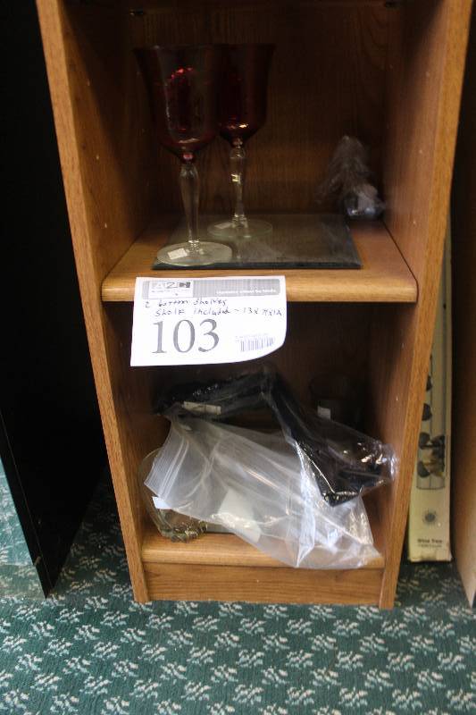 lot 103 image: 2-Bottom Shelf Lot With Shelves