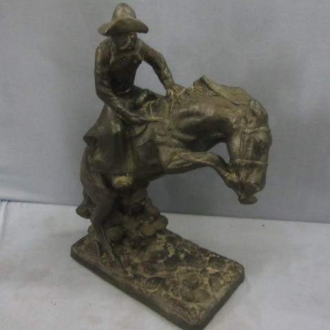 lot 10 image: Cowboy StatueSculpture