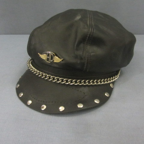 lot 140 image: Harley Leather Captains Cap