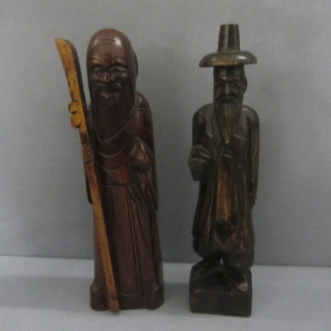 lot 188 image: Hand Carved Wooden Monks