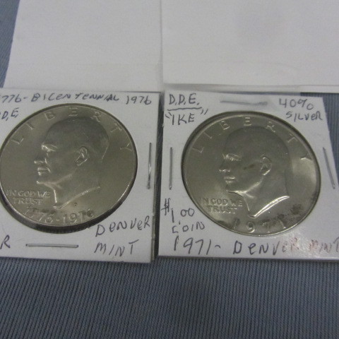 lot 203 image: Eisenhower Silver Dollars
