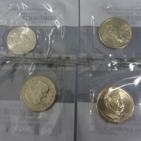 lot 205 image: Uncirculated Dollar Coins