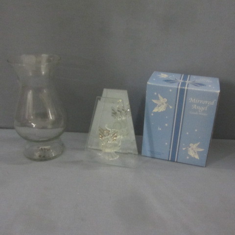 lot 237 image: Mirrored Angel Candle Holder