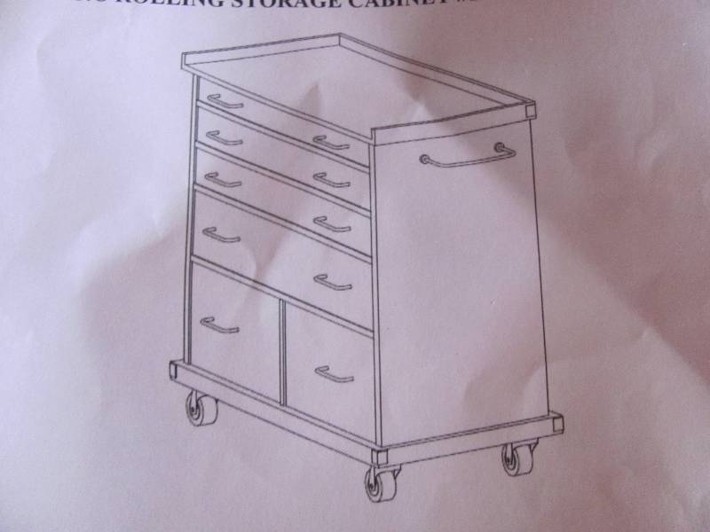 lot 19 image: Rolling Storage Cabinet
