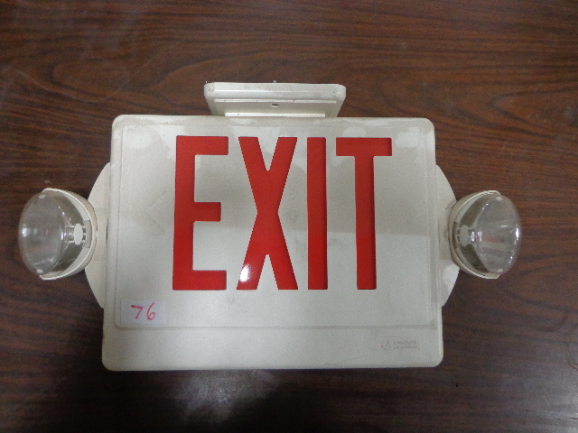 lot 76 image: Exit Sign