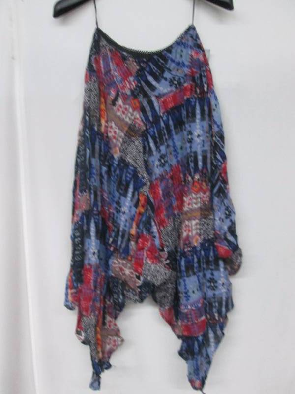 lot 53 image: Lola P Misses Print Crinkle Shark Bite Skirt