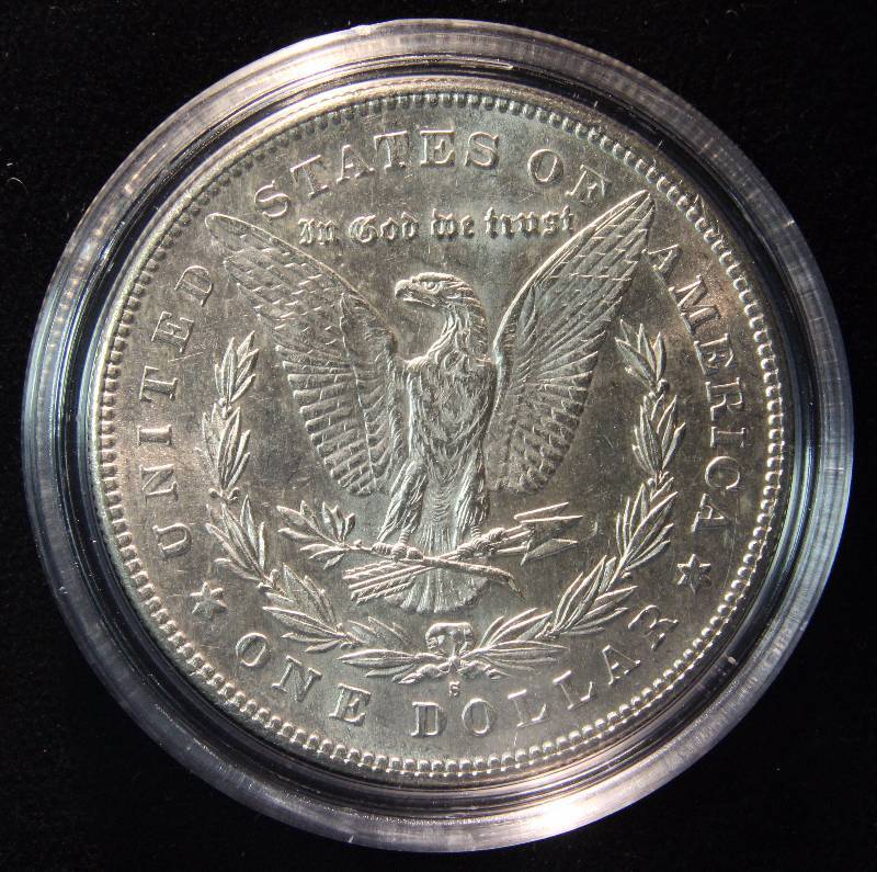 1878-S MORGAN SILVER DOLLAR UNC IN AIRTITE HOLDER