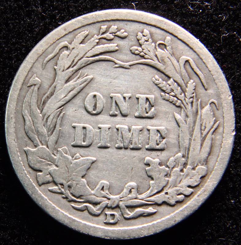 1914-D BARBER SILVER DIME CHOICE FINE