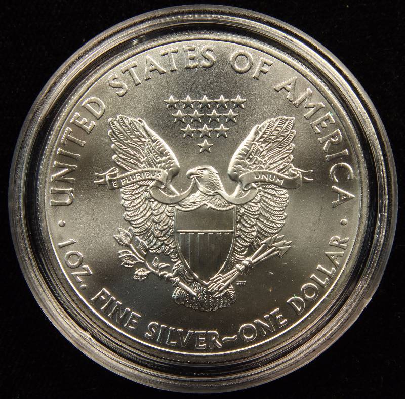 2012 AMERICAN SILVER EAGLE 1 TROY OZ. .999 FINE SILVER DOLLAR IN AIRTITE