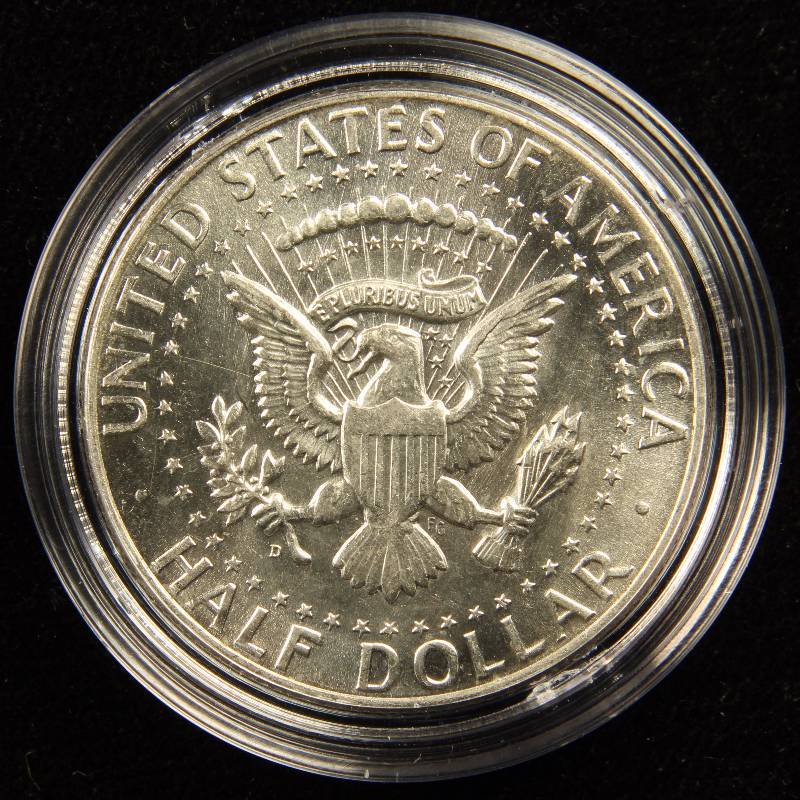 1964 KENNEDY SILVER HALF DOLLAR BU UNC IN AIRTITE HOLDER