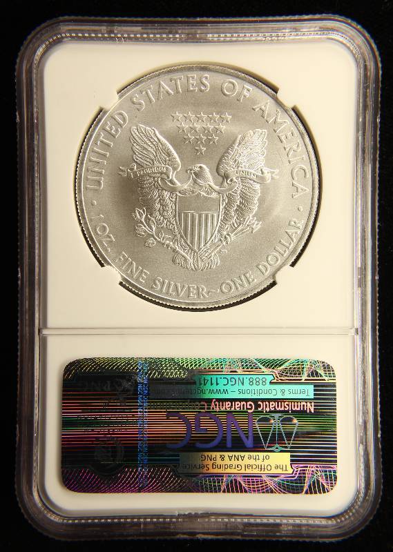 2012 (S) AMERICAN SILVER EAGLE 1 TROY OZ. .999 FINE SILVER DOLLAR MS69 NGC FIRST RELEASES