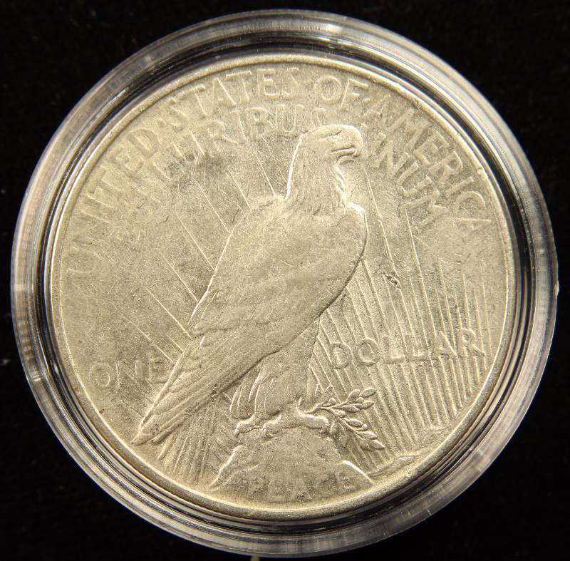 1922 PEACE SILVER DOLLAR AU IN AIRTITE HOLDER