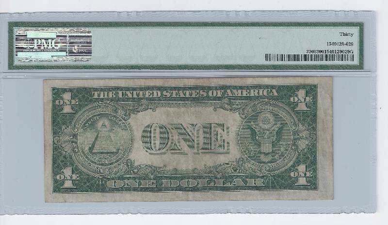 SERIES 1935A NORTH AFRICA YELLOW SEAL SILVER CERTIFICATE CERTIFIED BY PMG VF 30