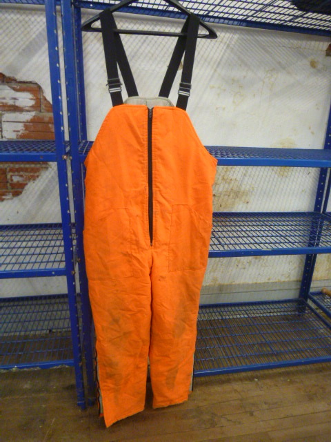 lot 143 image: Blaze Orange Bib Overalls