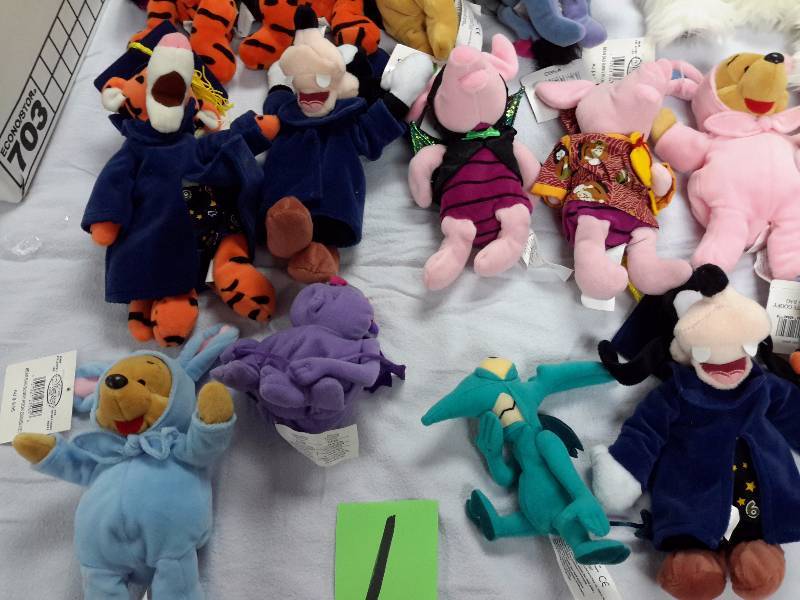 Misc. Disney Bean Bag, Plush Toys as pictured. See last picture of the group for description