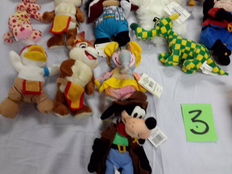 Misc. Disney Bean Bag, Plush Toys as pictured. See last picture of the group for description