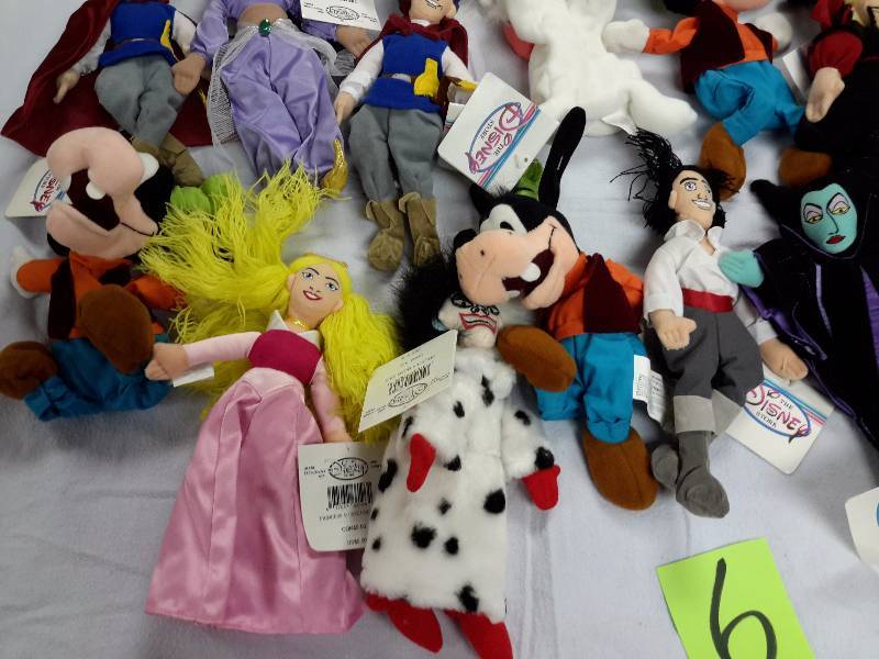 Misc. Disney Bean Bag, Plush Toys as pictured. See last picture of the group for description