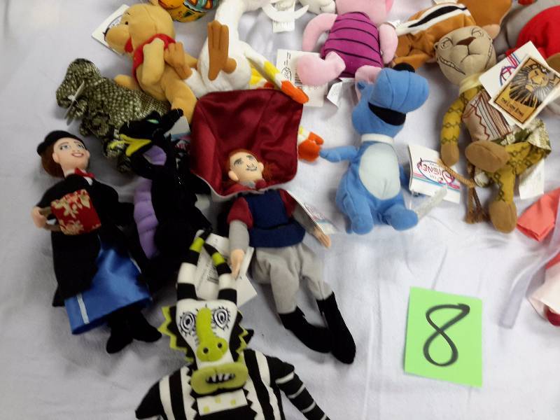 Misc. Disney Bean Bag, Plush Toys as pictured. See last picture of the group for description