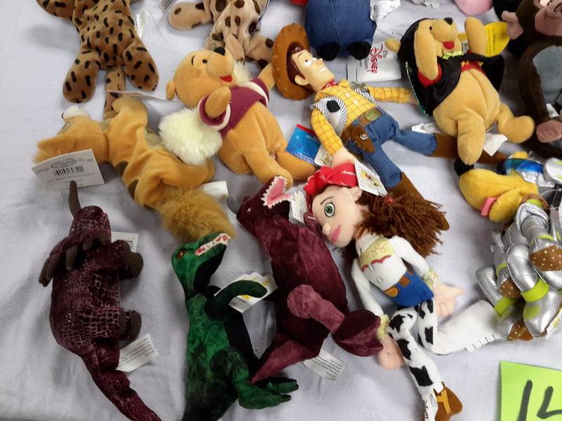 Misc. Disney Bean Bag, Plush Toys as pictured. See last picture of the group for description
