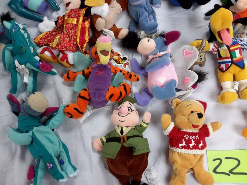 Misc. Disney Bean Bag, Plush Toys as pictured. See last picture of the group for description