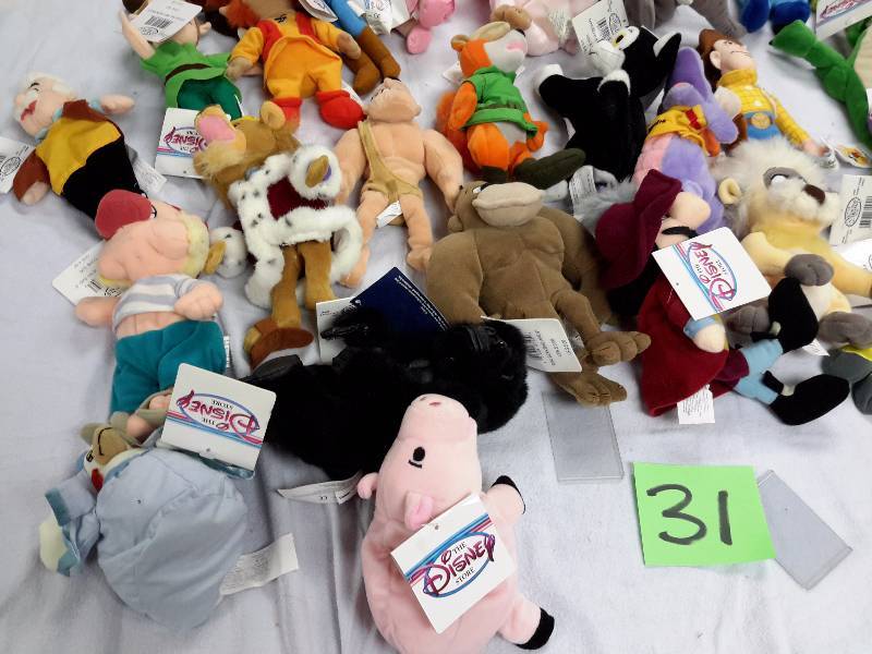 Misc. Disney Bean Bag, Plush Toys as pictured. See last picture of the group for description
