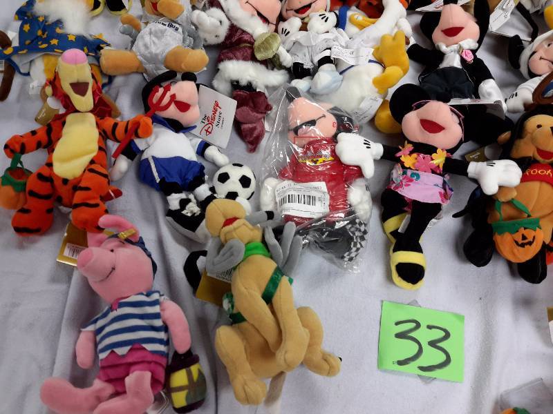 Misc. Disney Bean Bag, Plush Toys as pictured. See last picture of the group for description