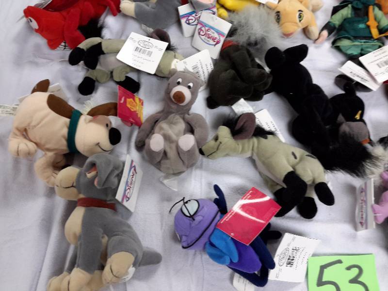 Misc. Disney Bean Bag, Plush Toys as pictured. See last picture of the group for description