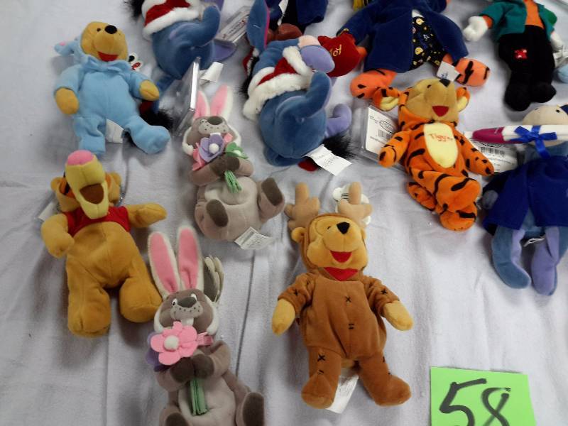 Misc. Disney Bean Bag, Plush Toys as pictured. See last picture of the group for description