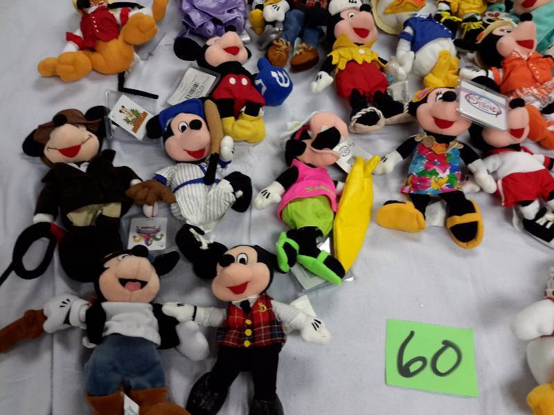Misc. Disney Bean Bag, Plush Toys as pictured. See last picture of the group for description