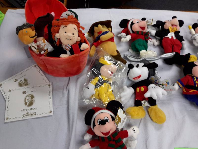 Misc. Disney Bean Bag, Plush Toys as pictured. See last picture of the group for description