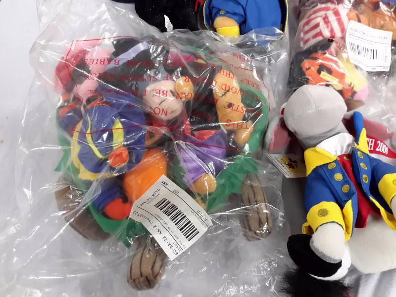 Misc. Disney Bean Bag, Plush Toys as pictured. See last picture of the group for description