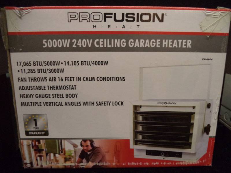 lot 1 image: ProFusion Ceiling Garage Heater, Like New