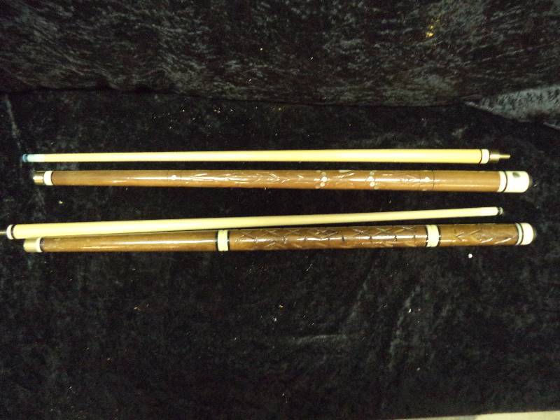 lot 37 image: Pair - Pool Cues & Cases
