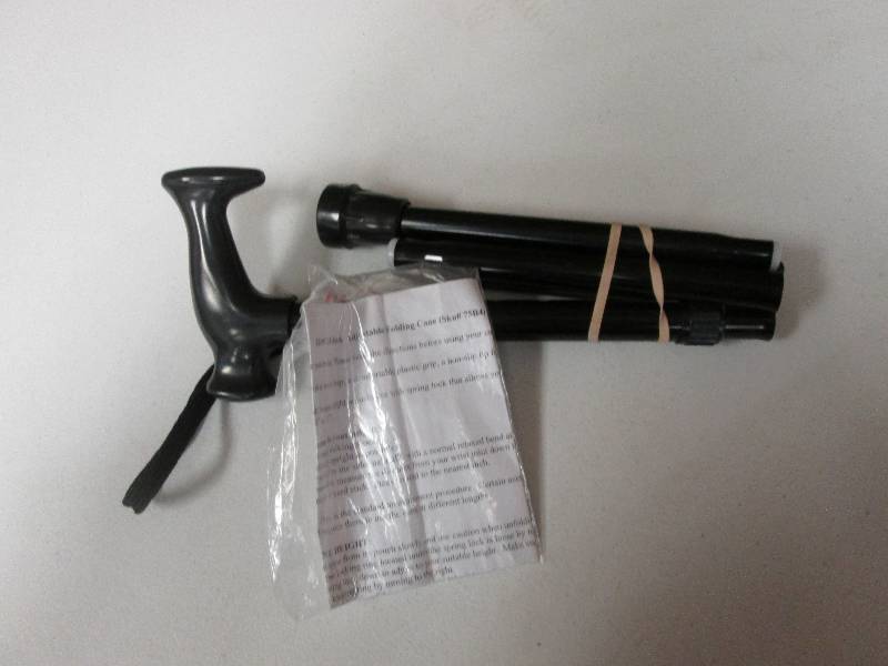 Black Adjustable Foldable Cane...