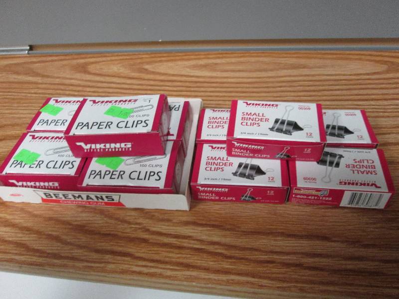 5 packs paper clips, 5 packs small ...