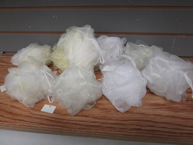 Lot of 9 bath sponges...