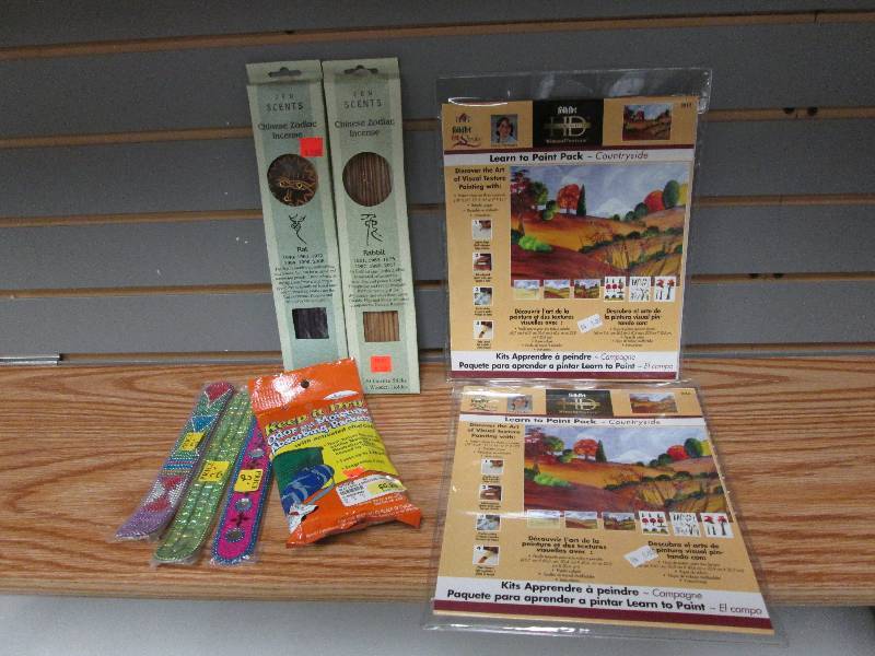 2 packs incense, learn to paint set...