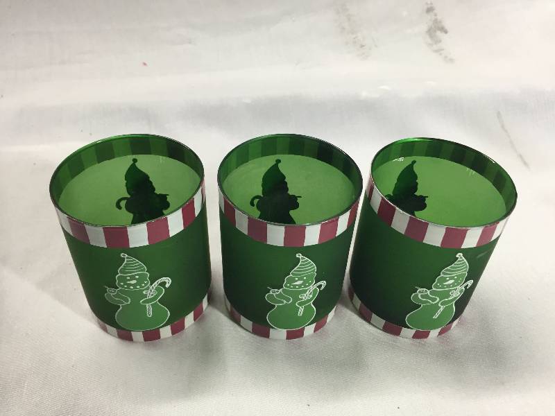 3 - Snowman Candle Holders