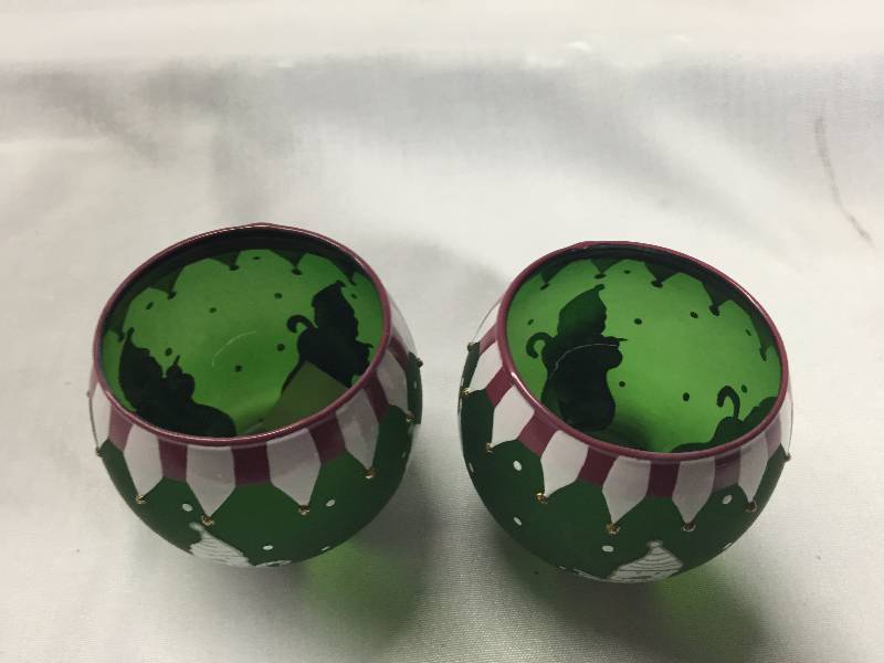2 - Snowman Candle Holders
