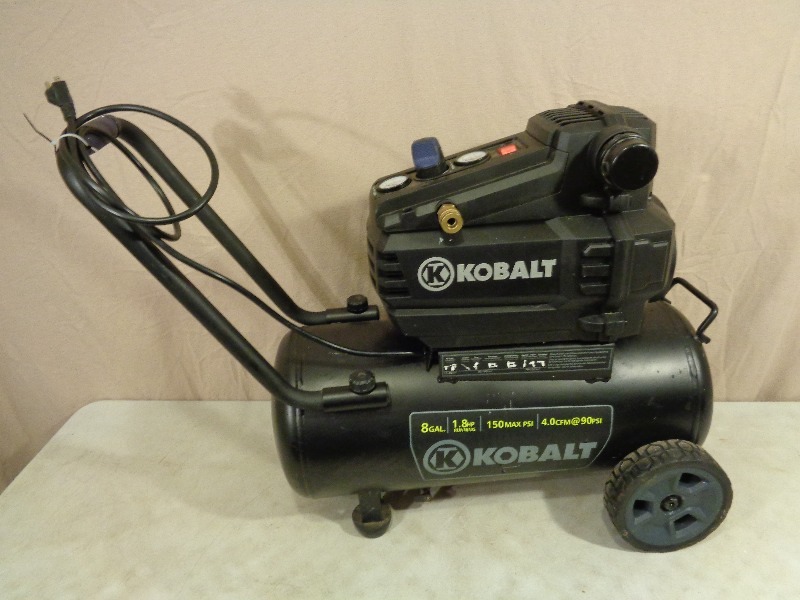 lot 11 image: 8 Gallon Kobalt Air Compressor