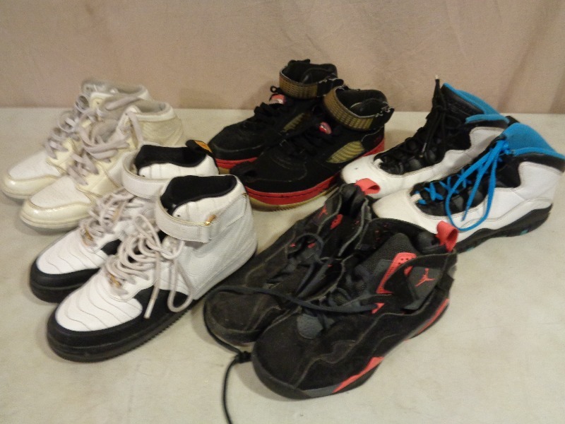 lot 73 image: 4 Pairs of Air Jordans and 1 Pair Air Force 1