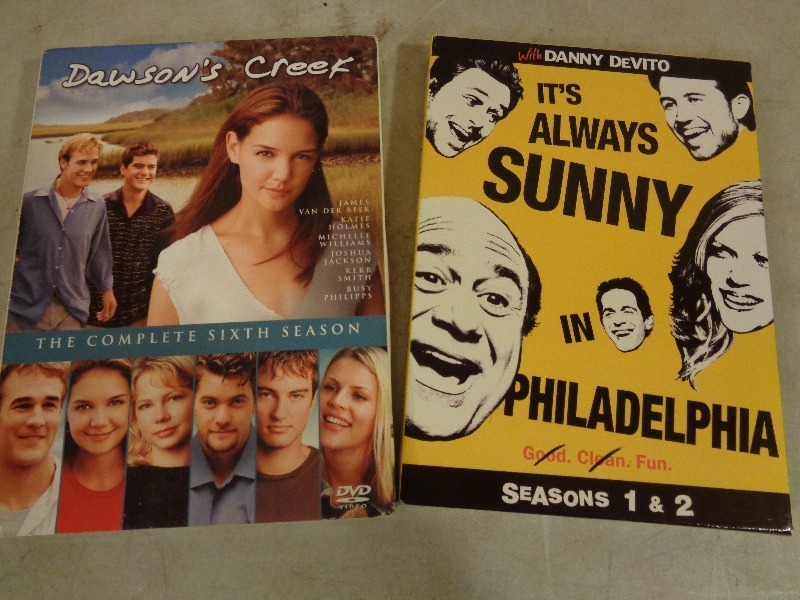 lot 128 image: Its Always Sunny in Philadelphia Seasons 1 & 2 and Season 6 of Dawsons Creek