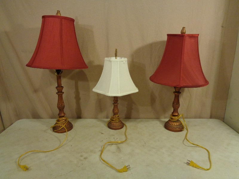 lot 167 image: 3 Lamps with Shades