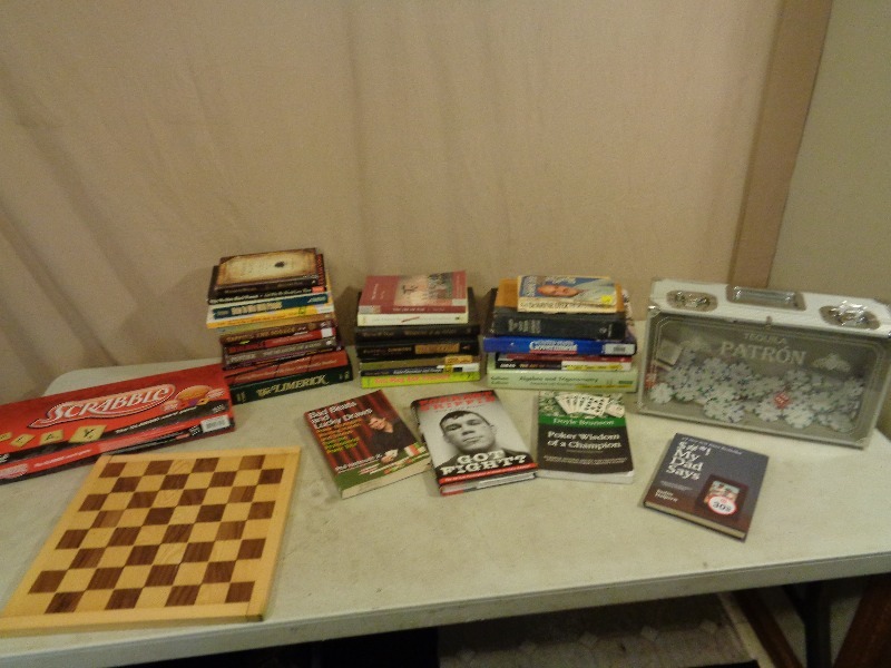 lot 206 image: Books, Poker Chips,  and Games