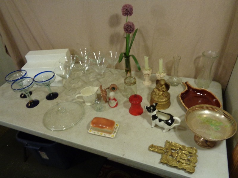 lot 214 image: Martini Glasses, Butter Dish, and More