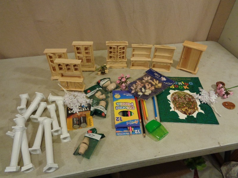 lot 221 image: Wood Dollhouse Furniture and More