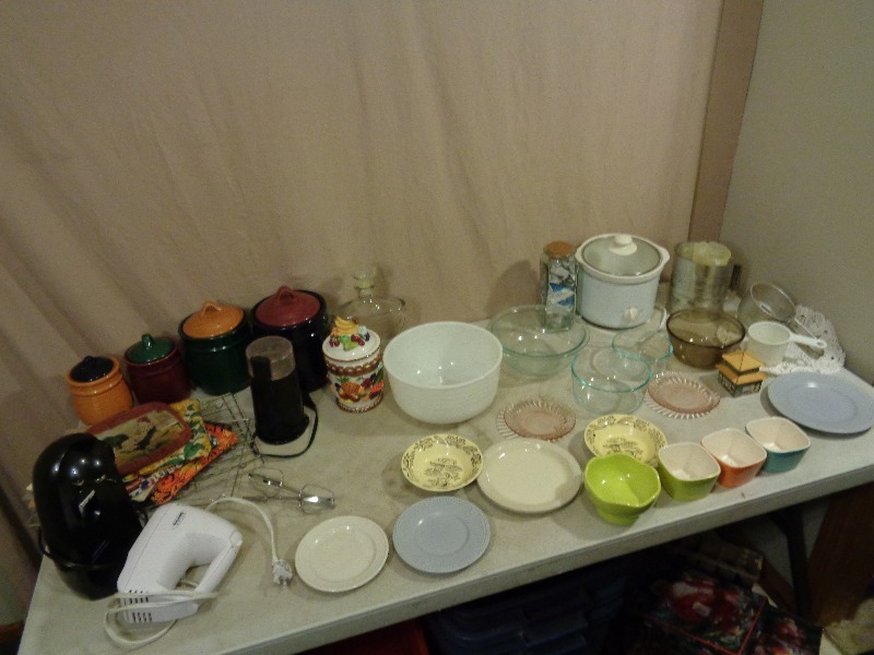 lot 232 image: Canister Set, Pyrex, Anchor, and More