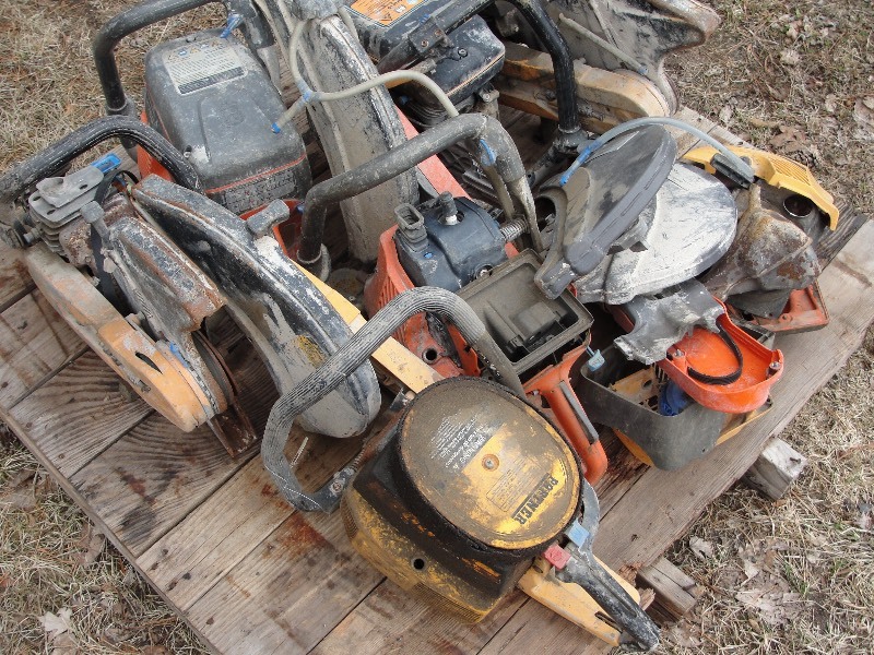 Miscellaneous cut off saws, for parts