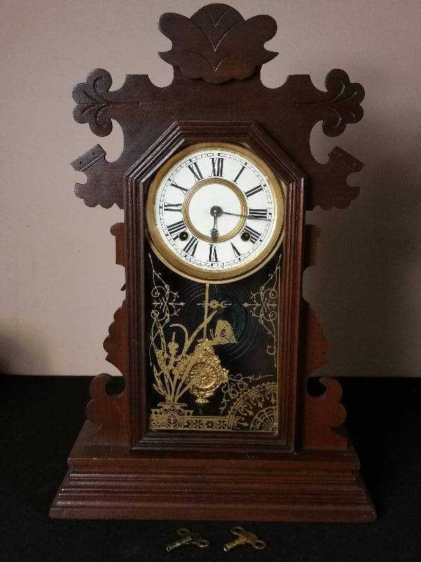 lot 16 image: Antique Ansonia Gingerbread Clock