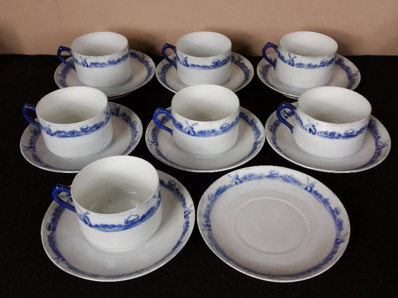 lot 42 image: Rare M. Brown Cups and Saucers 1912